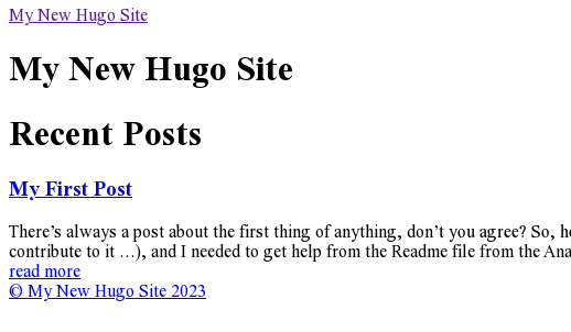 My first blog is alive, without CSS