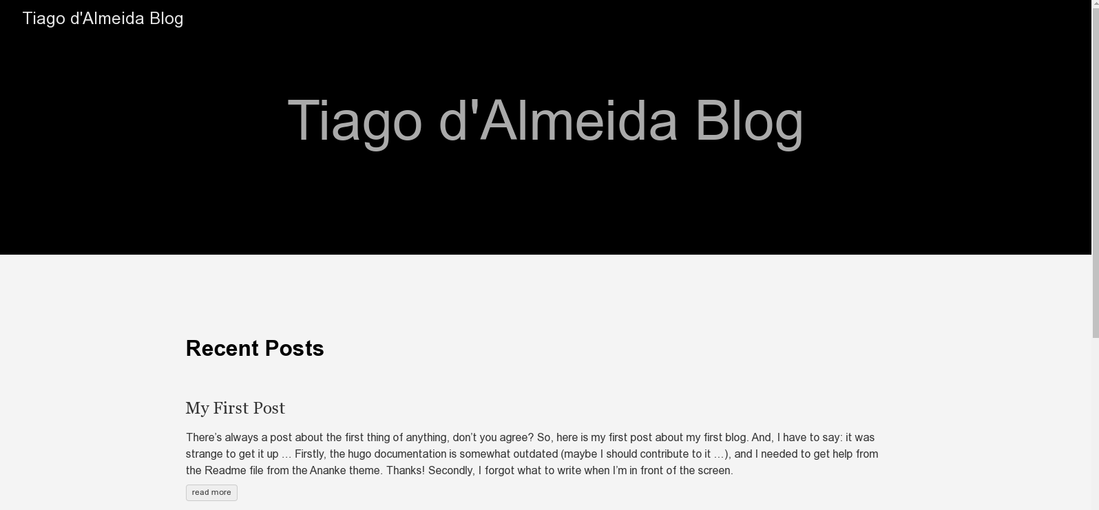 My first blog is alive and with CSS